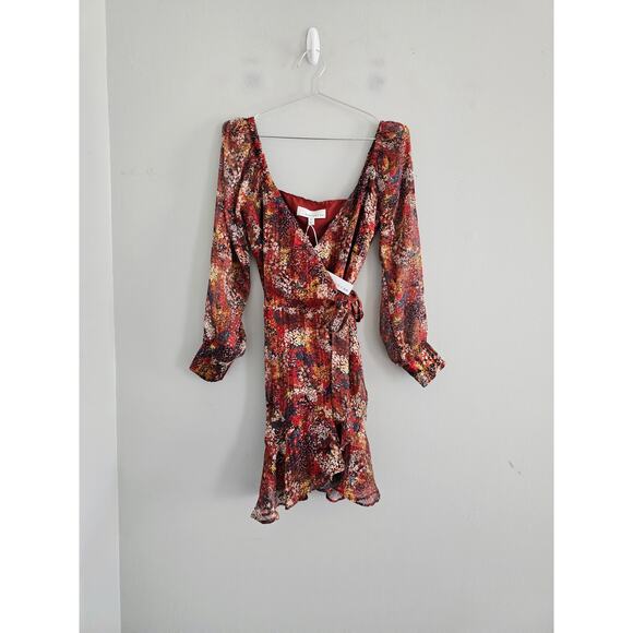 Adelyn Rar Rust Floral Mini Dress XS NWT - Picture 2 of 6